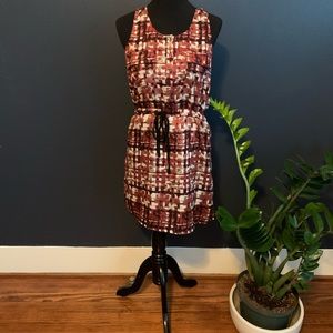 YA LOS ANGELES Maroon and White Dress - M